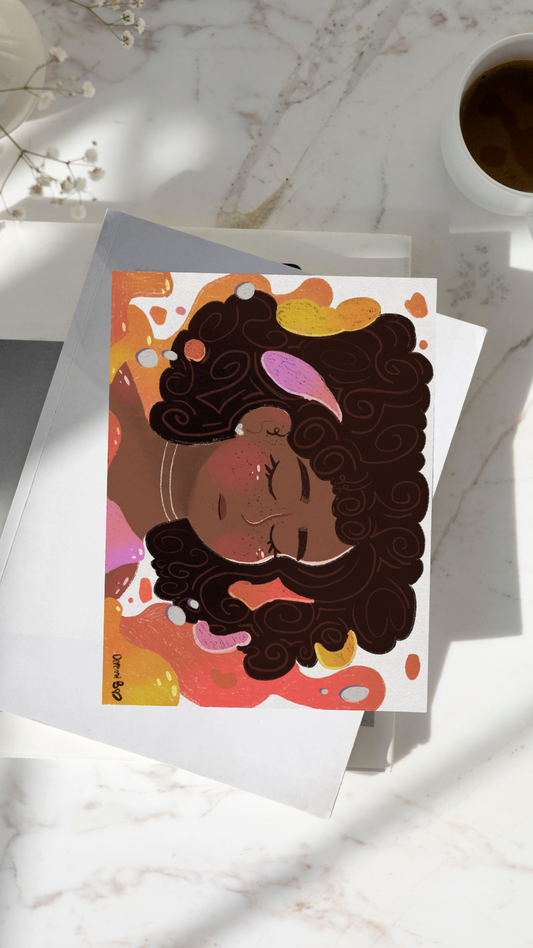 Brown Skin Girl Colorful Journal
