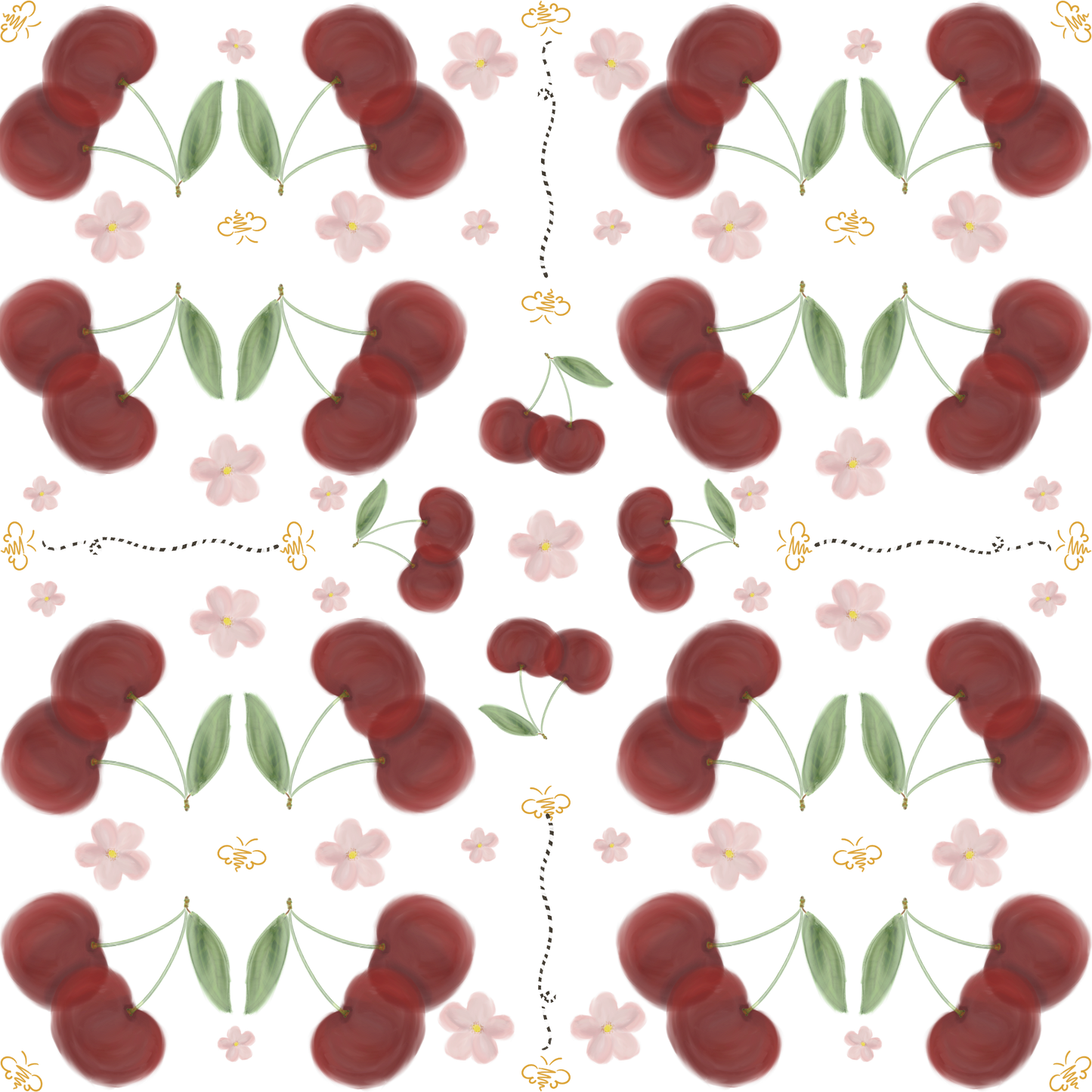 Cherry Bombé Silk Scarf