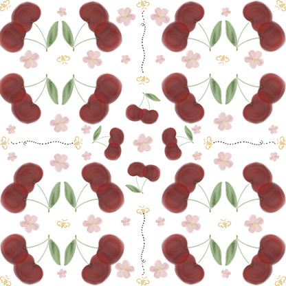 Cherry Bombé Silk Scarf