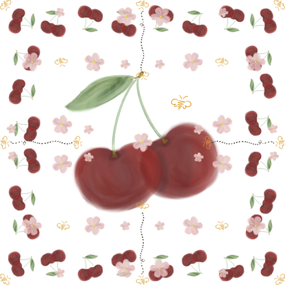 Wild Cherry Blossom Silk Scarf
