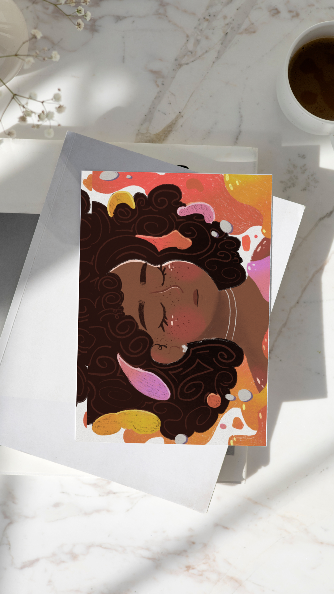 Brown Skin Girl Colorful Journal