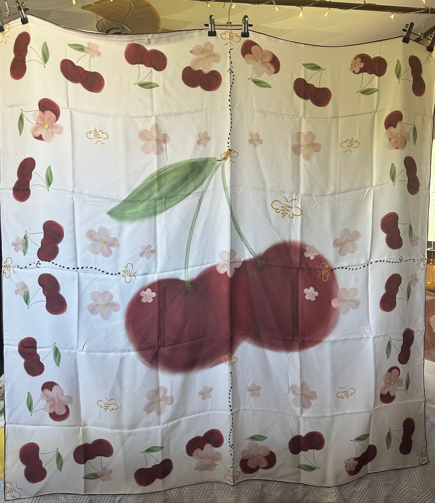 Wild Cherry Blossom Silk Scarf